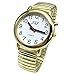 English Talking Watch for Blind People or The Elderly and Visually Impaired People with Alarm of Quartz, Talking Date and time, Golden Color, White Face