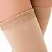 CTK Footless Compression Stockings-Thigh High Microfiber Medical Tight Socks 20-30mmHg