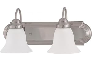 Nuvo Lighting 60/3278 Ballerina Two Light 18-Inch Vanity with Frosted Glass, Brushed Nickel