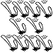 Exttlliy Iron Vintage Loop Design Metal Hanging Coat Hook Matte Black Wall Hooks Bathroom Kitchen (10Pcs)