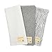 Burt's Bees Baby Baby Set of 3 Bee Essentials Solid Burp Cloths, 100% Organic Cotton, Charcoal Woodgrain, 3 Pack