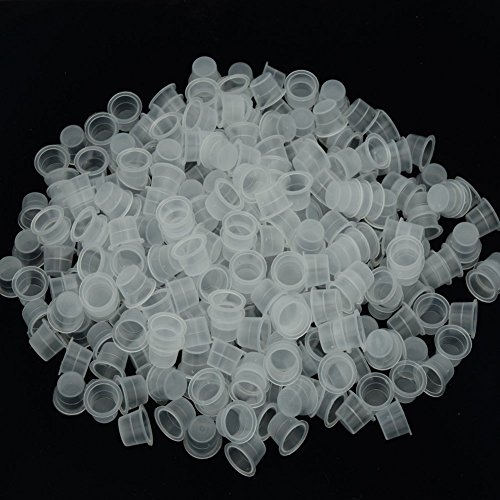SUNWIN 200pcs Tattoo Plastic Ink Cups Disposable Tattoo Pigment Ink Caps Large 11MM For Tattooing Tattoo Needles Tattoo Kits Tattoo Ink (Medium) - Thumbnail 5