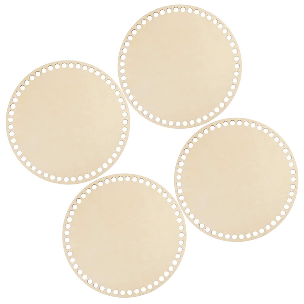 Milisten Wooden Mini Cross Stitch Fixing Frame 6X6 Inch Craft Bag Base with Holes for DIY Crochet Knitting Basket Shaping Pad