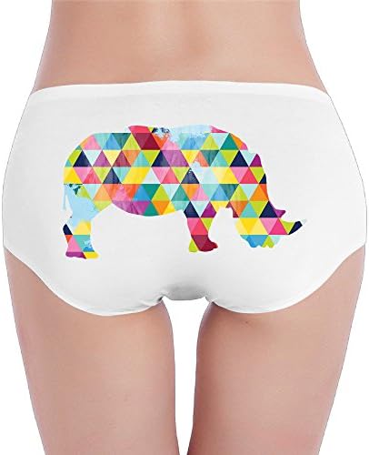 Rhino Geometric Colourful Womans Bikini Panties Low-Waist Underwear String Panties