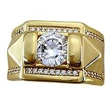 Ahappy-18k Gold filled MEN'S WEDDING ENGAGEMENT RING BAND R245 (9)