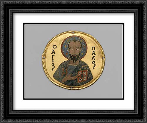 Byzantine Culture - 34x28 Black Ornate Framed and Double Matted Art by Museum Prints Titled: Medalli