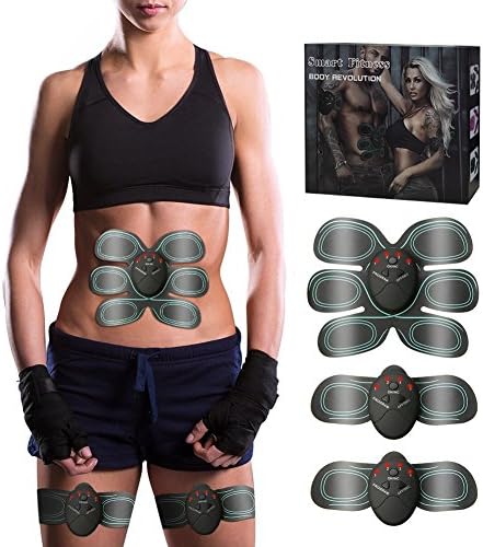 YZCX ABS Trainer EMS Abdominal Muscle Stimulator Muscle Toning Belts Body Fitness Trainer Gym Workout and Home Fitness Apparatus for Men Women