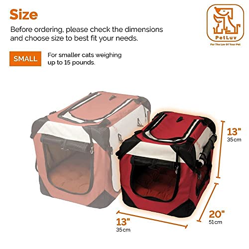 PetLuv "Happy Cat Premium Cat Carrier Soft Sided Foldable Top & Side