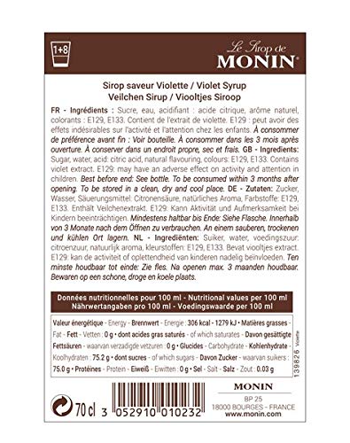 Monin Le Sirop de VEILCHEN 0,7 l – Bild 3