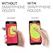 kwmobile Universal Magnetic Finger Holder for Phone - Compatible with All Smartphones - Works with Magnetic Car Mount - Black