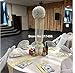 LANLONG 2Pcs Acrylic Crystal Centerpiece Wedding Backdrop Flower vase Candleholder Table Stand Party Decoration Road Lead Frame Wedding decorationDecor Decorations Room Decoration (Gold, 23.75