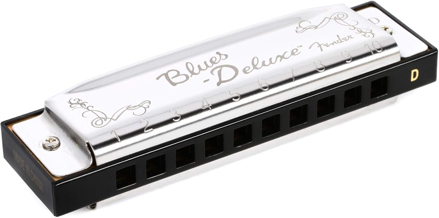 Fender Blues Deluxe Harmonica, Key of D, 10 Holes, Nickel Chrome, Includes Case — image 1