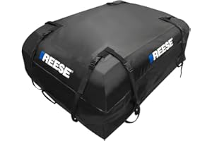 REESE 59007 Waterproof Rooftop Cargo Carrier Bag for Cars, SUVs or Trucks with/Without Roof Racks, 22 Cubic Feet, Heavy Duty 