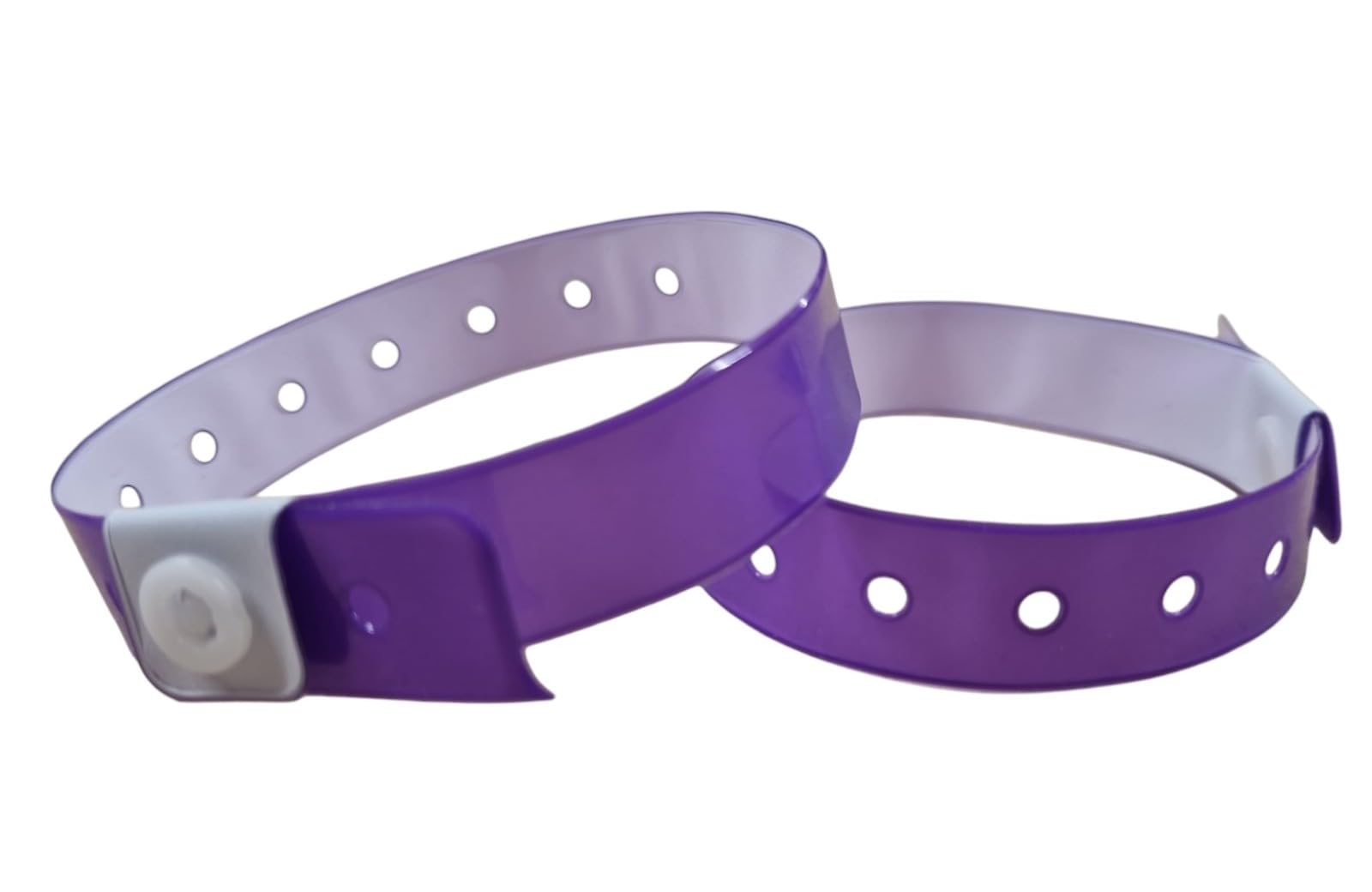 J&R Wristbands Vinyl Wristband 100-Piece Set (Purple)