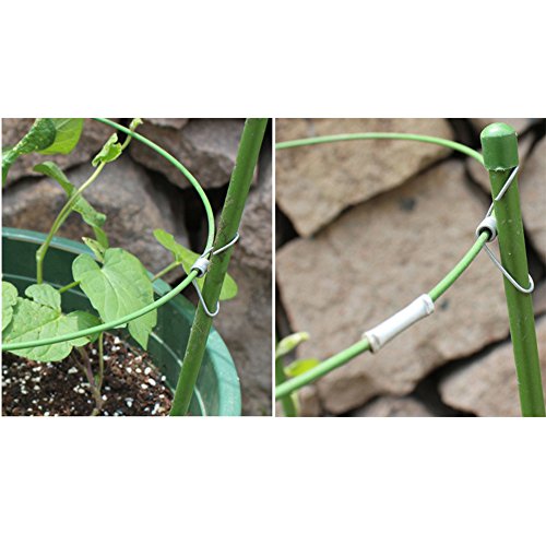 Yunhigh Plant Support Rings, Garden Plant Support for Potted Plants Climbing Winding Sturdy Tomato Cucumber Plant Cage Trellis