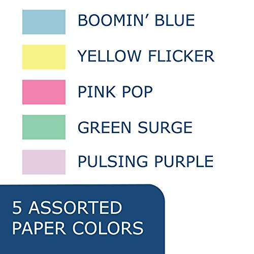 Kaboom Glimmer Pastel Assorted Colored Paper, 8.5" x 11", 100 sheets
