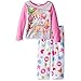 Shopkins Girls' Little Girls' 2-Piece Fleece Pajama Set, Pink, 4