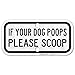 Funny No Dog Poop Sign, Scoop Your Poop Sign, 3M Engineer Grade Prismatic .080 Reflective Outdoor Aluminum, 6