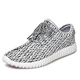 JACKSHIBO Unisex Daily Walking Shoes Athletic Breathable Running Shoes - White - Men 11(M)US 46EU