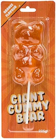 Orange Flavour Giant Gummy Bear 225g Gummy bear on a stick