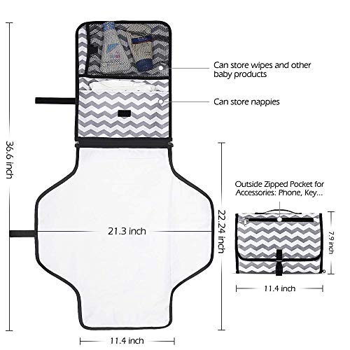 image for Mo helper Diaper Changing Pad Portable,Waterproof Diaper Changing Stat