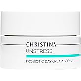 クリスティーナ Christina - Unstress Probiotic Face Cream - Hydrating Moisturizer with Advanced Peptides, Anti-Aging Probiotics & Antioxidants - Supports Skin Radiance, Balance & Recovery - With SPF 15-50 ml
