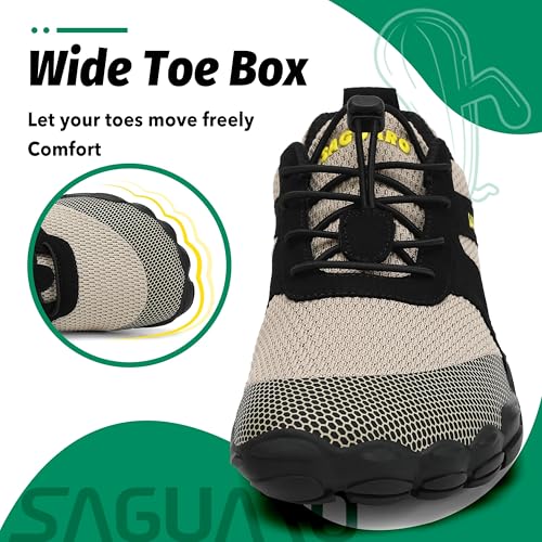 SAGUARO Versatile Minimalist Lightweight Flexible Outdoor Indoor Shoes – Gym Asphalt Beach Mountain, Unisex-Adult