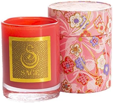 Sage Natural Scented Candle in Coral