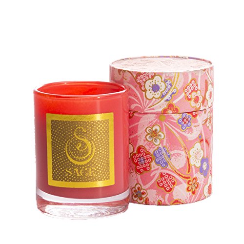 Sage Natural Scented Candle in Coral