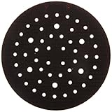 3M Hookit Clean Sanding Low Profile Disc Pad 20356, 6 in x 3/8 in x 5/16-24 External 52 Holes Red Foam