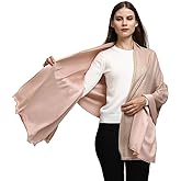 LMVERNA Women's Sparkling Metallic Soft Pashmina Shawls and Wraps Scarf in Solid Colors