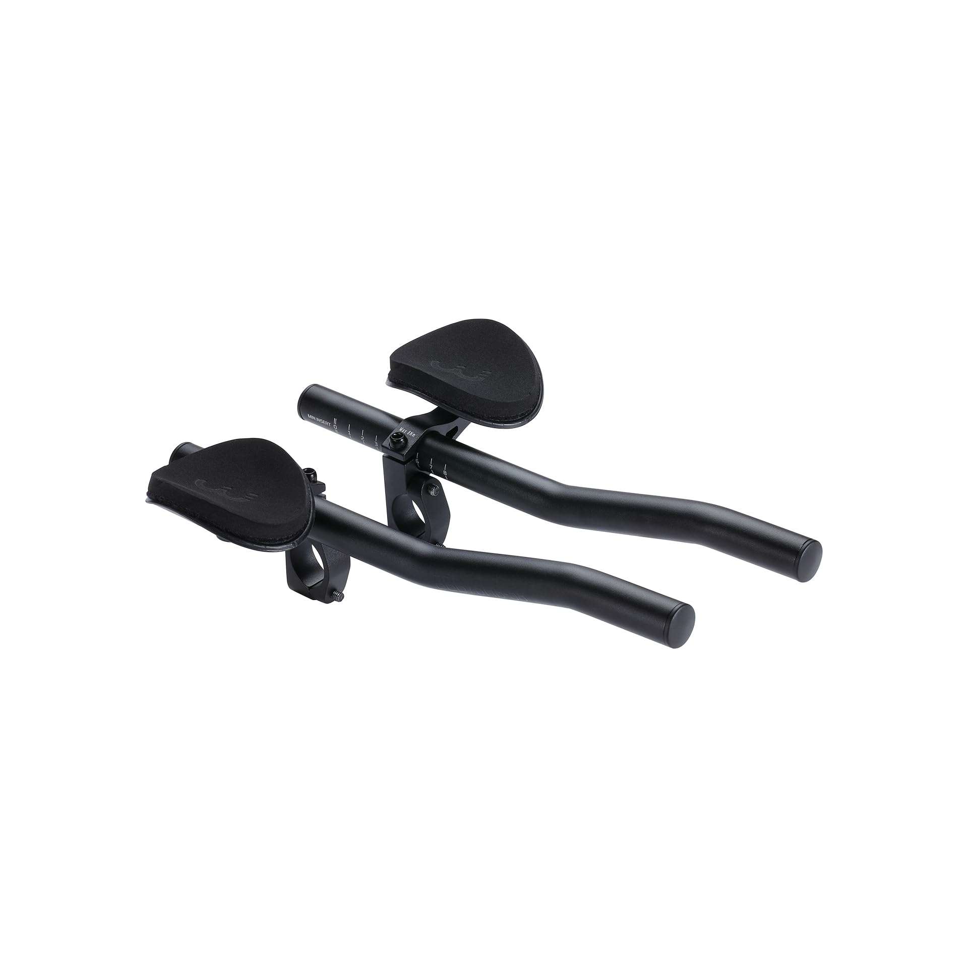 BBB Cycling AeroLight Aluminium Tri Bars | S-Bend Aerobar for Road Bikes with EVA Arm Pads | Compatible with 25.4/31.8 mm Bike Handlebars | BHB-58, Black