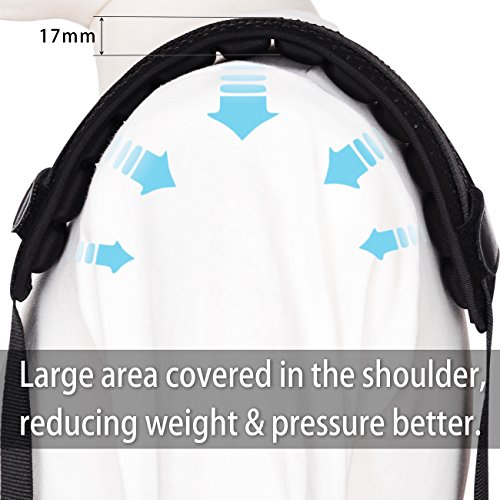 JFT Shoulder Strap Pad Black Comfort Air Flow Cushion Pad for Backpack
