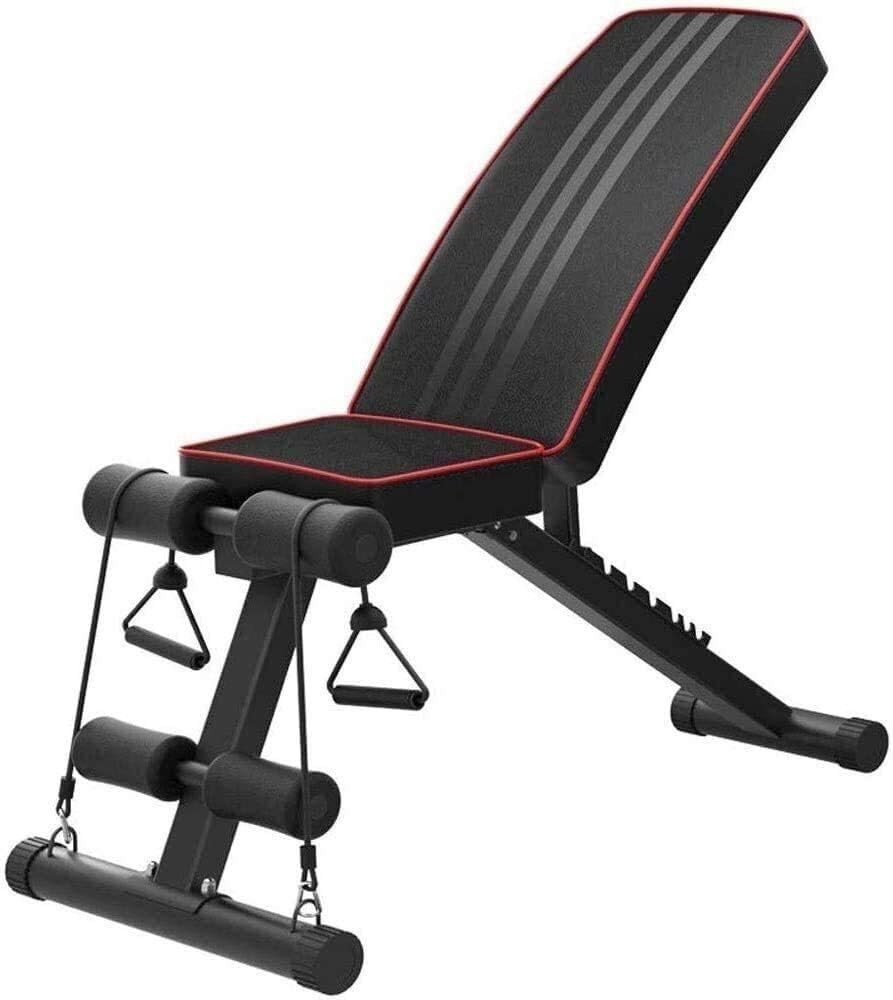 Adjustable 90°Flat Weight Bench,Multifunctional Weight Bench Folding Dumbbell Bench Incline Exercise Bench 200kg Weight Capacity, Multi-Functional Home Gym Strength Training Fitness Workout Station YZ
