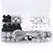 Silicone Beads Babies Organic Teething Toys BPA Free Silicone Beads for Baby Bulk DIY Teething Jewelry Kit Sensory Kids Jewelry Necklace Chewable Beads Baby Shower Gifts