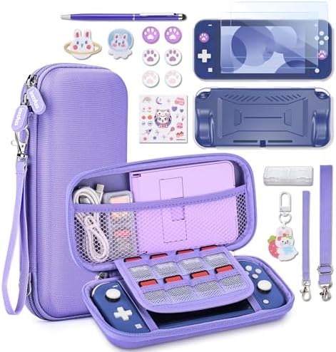 Nintendo Switch Lite パープル 専用ケース付き Amazon.com: TNP Carrying Case Kit for Nintendo Switch Lite, Purple