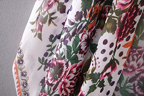 Besooly Women Cardigan Floral Print Chiffon Shawl Kimono Top Loose Plus Size Shirt Coat Bohemia Long Shirt Blouse