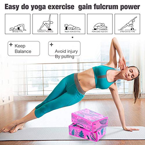 Rubyu-Set-of-2-Yoga-Blocks-Yoga-Block-High-Quality-Yoga-Block-Stable-and-Non-Slip-Yoga-Pilates-Training-Stretching-Exercises-for-Beginners-and-Advanced-Players-Colourful