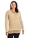 Just My Size Women's Plus Size Lightweight V-Neck Tunic, Antique Wood Stripe, 3X