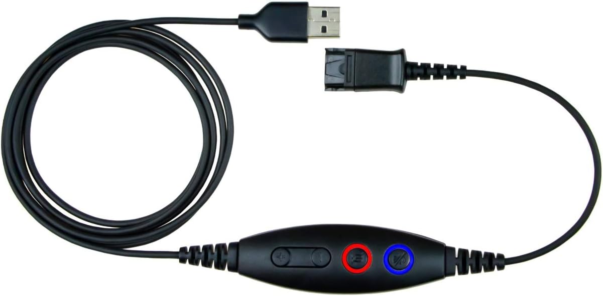 USB Adapter Cable Compatible Plantronics or daily headset with QD (Quick Disconnect