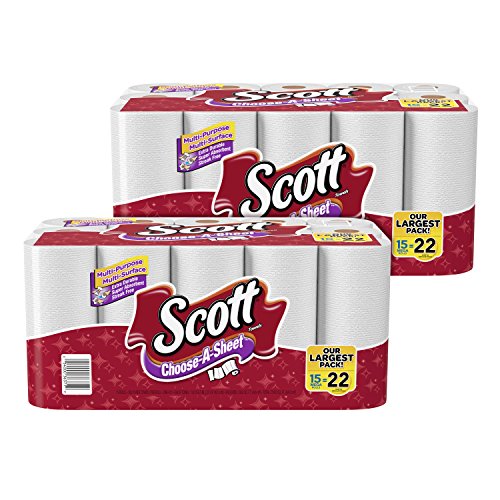 Scott Choose-A-Sheet Mega Roll Paper Towels, White, 15 