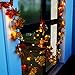 GIAGY Fall Decor,Fall Garland,Thanksgiving Decor,Christmas Decor Lighted Fall Wreath Halloween String Lights [ 14.7 Feet &40 Lights ]