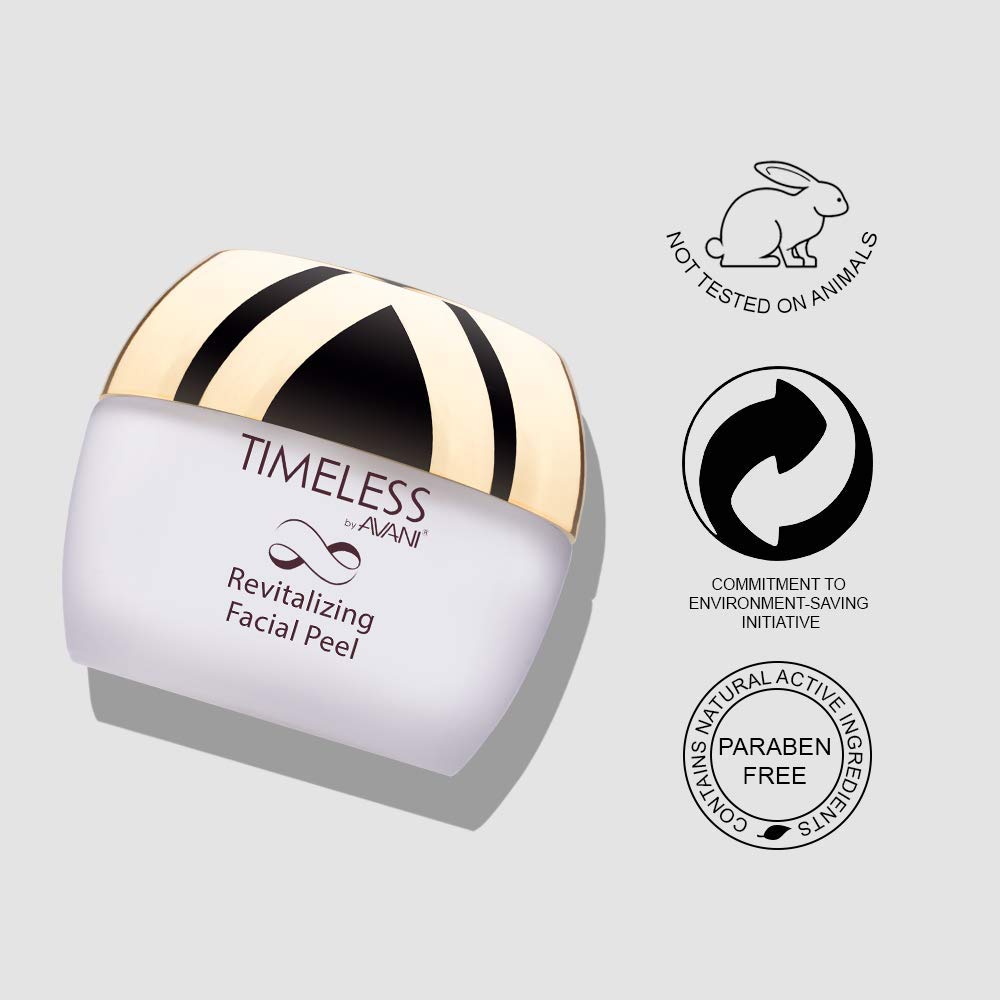 Timeless by AVANI Revitalizing Facial Peel | Enriched with Natural Plant Extracts and Vitamins E & C | Removes Dead Skin Cells, Excess Oil, Dirt, All Other Impurities - 1.7 fl. oz.: Beauty