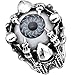 Men's Vintage Gothic Biker Dragon Claw Evil Devil Eye Skull Stainless Steel Ring Grey White Black Silver Size 13