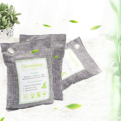 Comfy mee Activated Bamboo Charcoal Deodorizer Bags, Oder Absorber Eliminator, Natural Air Purifying Fresheners,Moisture Remove for Home, Car, Closet, Bathroom (8 Pack, 200g Each) - Thumbnail 6