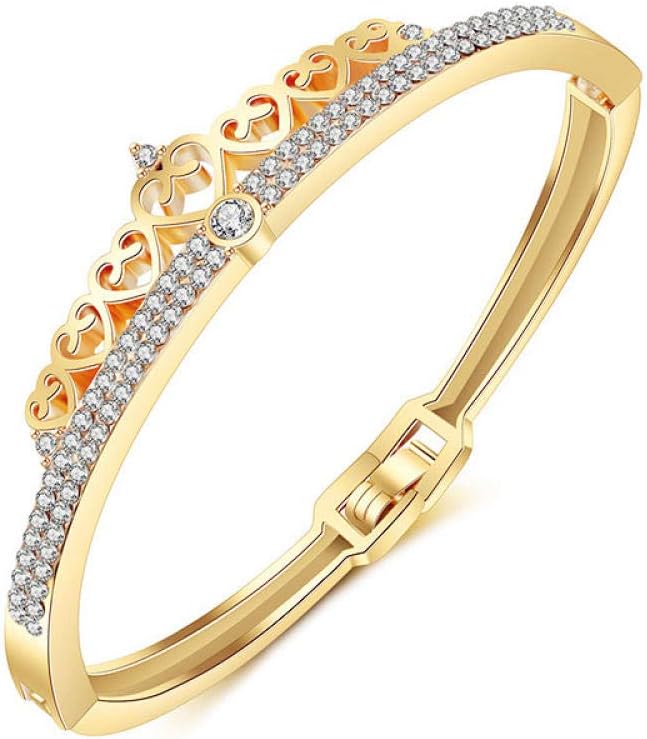 KRMZB Rose Gold Love Bracelet Crown Diamond Bracelet Watch Bracelet Student Jewelry