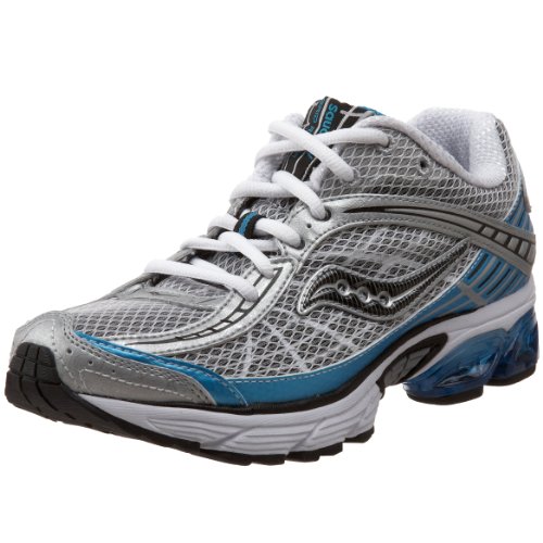 Saucony Women's Grid Raider Running Shoe,White/Blue/Black,7.5 M US