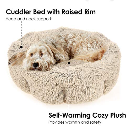 URPOWER Dog Bed, Upgraded Donut Cuddler Round Dog Cushion Bed, Ultra