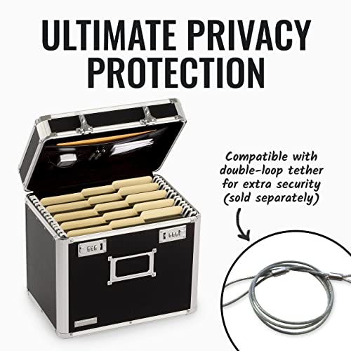 Vaultz Locking File Organizer Box 13.5 x 13.25 x 10.5 Inch Large