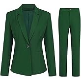 YUNCLOS Womens Suits 2 Piece Set Business Casual Long Sleeve Blazer and Pants Suit for Work Office